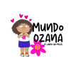 Logo principal de Mundo Ozana con la ilustración de la niña Ozana y el nombre de la marca.